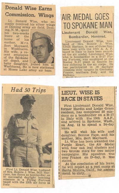 Newspaper Accounts of Don's Service